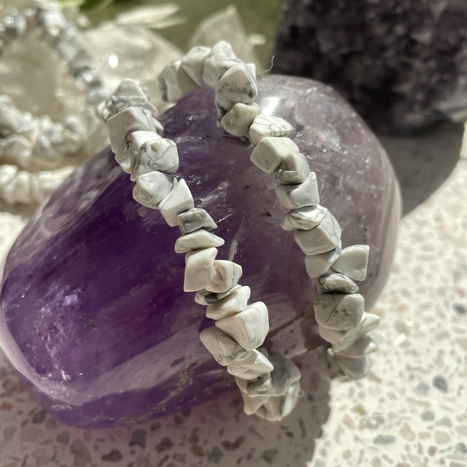 Howlite Chip Bracelet Howlite Chip Bracelet